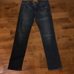 Classic Dark Blue Women's Straight Leg Jeans